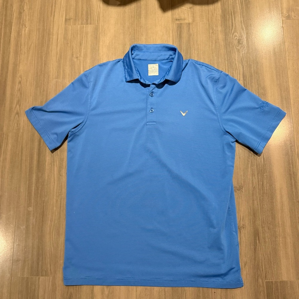 Callaway Blue Polo Shirt Classic Design Moisture-Wicking